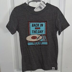 Kid Dangerous Gray Tee with Retro Record Player Design